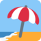 Beach With Umbrella emoji on Twitter